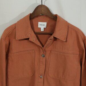 Nine West Rust Orange Cropped Denim Jacket Women’s Size M